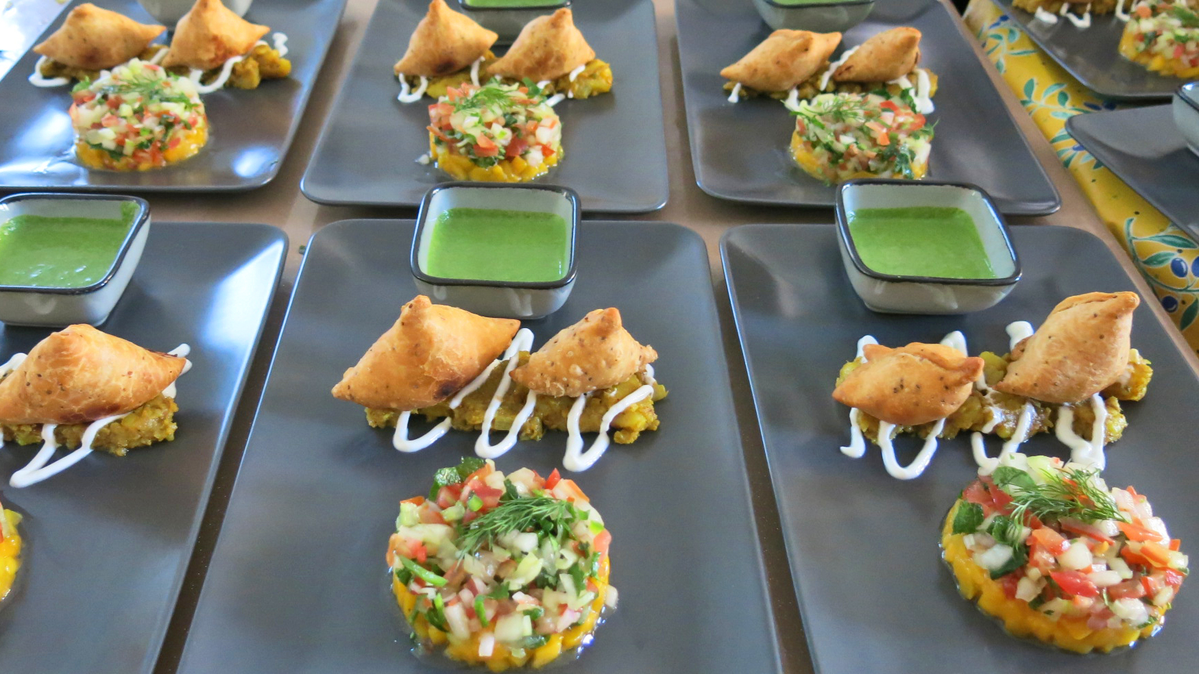 Assiette d'entrée indiennes