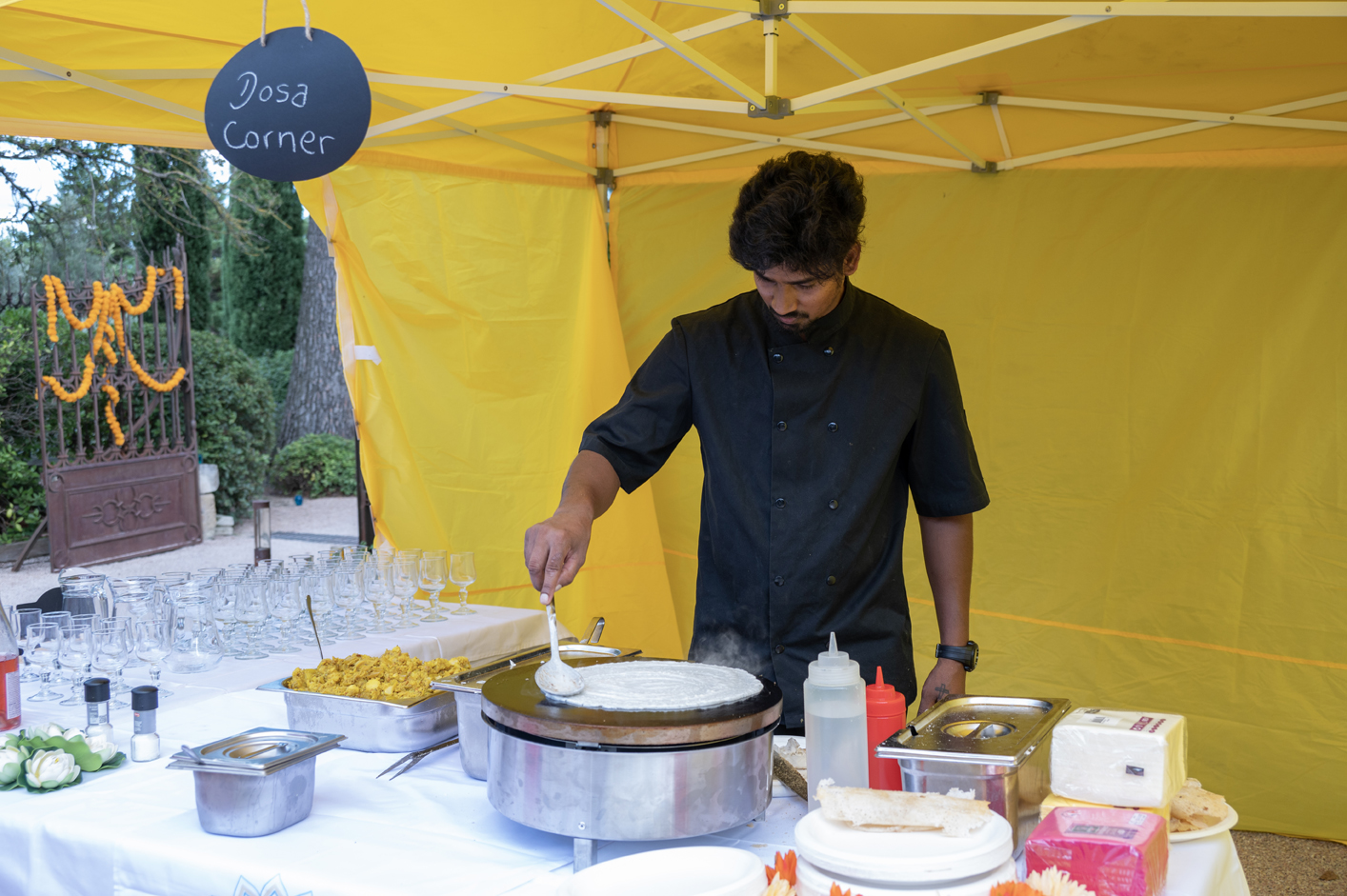 Mariage indien- animation culinaire - dosa masala