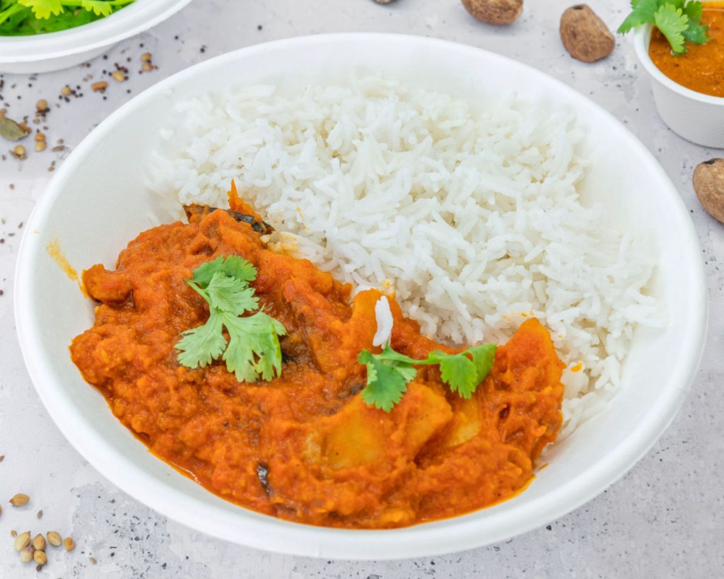 Aloo baingan curry - Amrutha - traiteur cuisine indienne